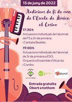 AUDICIONS DE FI DE CURS DE L'ESCOLA DE MÚSICA D'ALCARRÀS