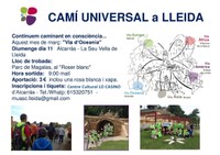 CAMINATA A LLEIDA. CAMINAR AMB CONSCIÈNCIA