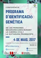 CONFERÈNCIA: PROGRAMA D'IDENTIFICACIÓ GENÈTICA