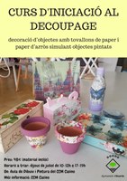 CURS D'INICIACIÓ AL DECOUPAGE
