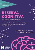 Jornades de Salut: Reserva cognitiva, com cuidar el nostre cervell.