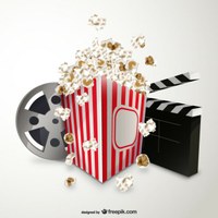 Sessió de cinema amb crispetes.