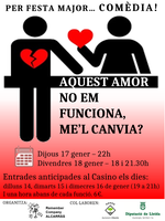 Teatre: Aquest amor no em funciona, me'l canvia? 