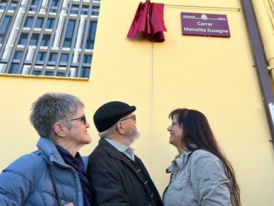 Almenar inaugura el seu primer carrer amb nom de dona, dedicat a Manolita Susagna