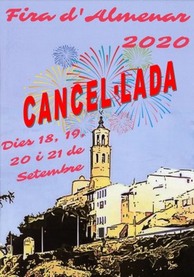 CANCEL·LACIÓ DE LA FIRA DE SETEMBRE 2020