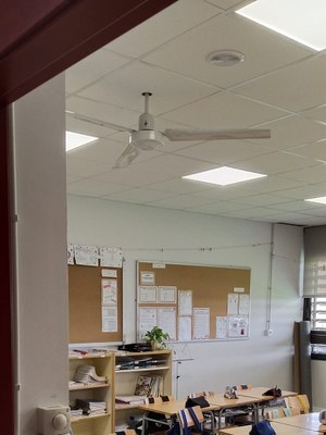 La Paeria finalitza la instal·lació de ventiladors a les aules de l'Escola d'Almenar