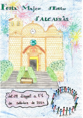 Cartell guanyador en la categoria infantil, "Colors de festa" d'Abril Montes Fajardo
