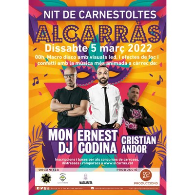 Alcarràs celebra el Carnestoltes amb una gran rua de 25 carrosses, un concurs de disfresses i una festa musical aquest dissabte