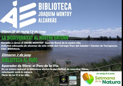 Alcarràs celebra la Setmana de la Natura amb activitats de promoció de la lectura i xerrades per escolars sobre la biodiversitat local