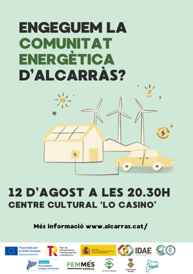 Alcarràs fa el primer pas per crear una Comunitat Energètica Local: sessió informativa oberta el 12 d’agost