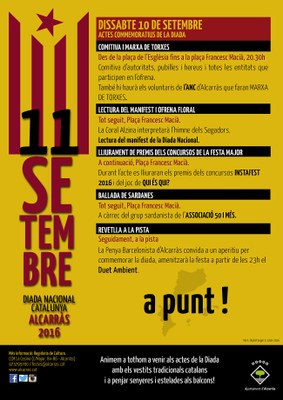 Alcarràs inicia demà els actes de la Diada amb una Marxa de Torxes reivindicativa
