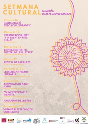 Alcarràs programa del 16 al 23 d'abril la Setmana Cultural de la vila