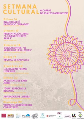 Alcarràs programa del 16 al 23 d'abril la Setmana Cultural de la vila