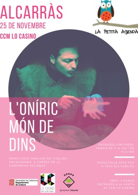 Alcarràs programa un espectacle familiar de titelles i hologrames pel proper 25 de novembre a Lo Casino