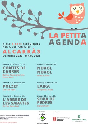 Alcarràs reactiva la programació cultural amb el cicle teatral La Petita Agenda