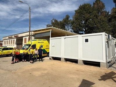 El Sistema d'Emergències Mèdiques (SEM) posa en marxa la nova base a Alcarràs per reforçar l'atenció assistencial al Baix Segrià