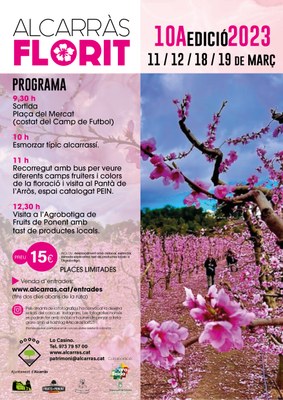 L’’Alcarràs Florit’ celebra 10 anys amb la inclusió del Pantà de l’Arròs en les rutes de la floració dels arbres fruiters 
