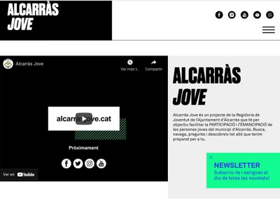 L’Ajuntament activa alcarrasjove.cat per afavorir l’emancipació i l’autonomia de la joventut alcarrassina