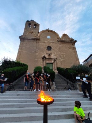 La Flama del Canigó arriba a Alcarràs