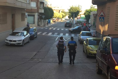 Patrullatge a peu de Policia Local i Mossos per al centre urbà d'Alcarràs