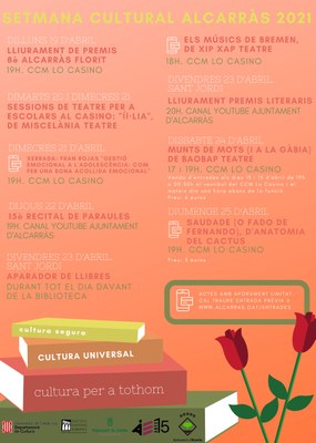 Teatre per a tots els públics, xerrades per la joventut i recitals de fado omplen el calendari cultural de Sant Jordi a Alcarràs